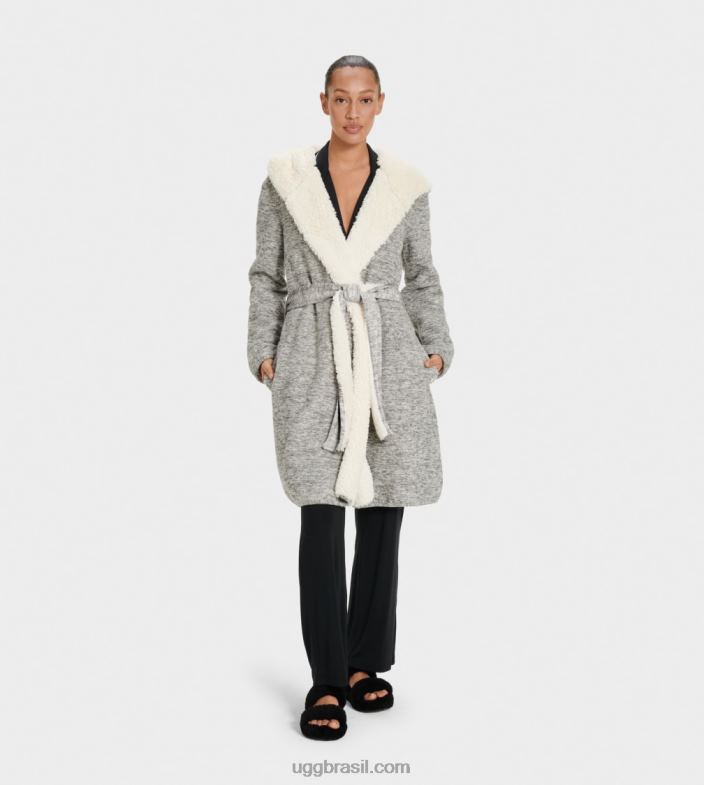 urze cinza 4VTTD1135 UGG mulheres roupão reversível portola
