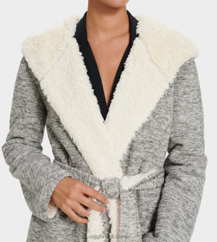 urze cinza 4VTTD1135 UGG mulheres roupão reversível portola