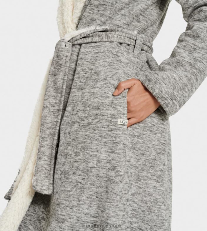 urze cinza 4VTTD1135 UGG mulheres roupão reversível portola