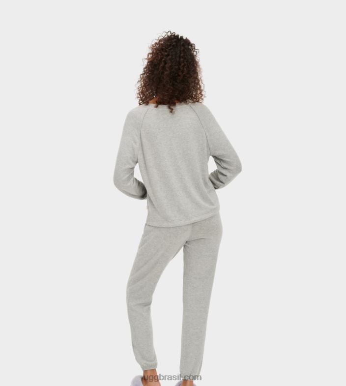 urze cinza 4VTTD930 UGG mulheres conjunto de empena