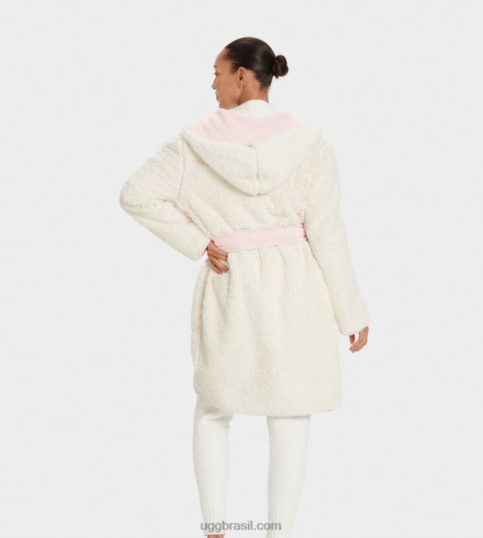 urze rosa concha 4VTTD2220 UGG mulheres roupão reversível portola