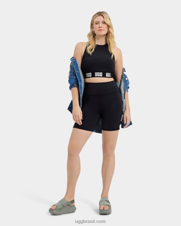 alcatrão 4VTTD2192 UGG mulheres short biker logo hayleigh