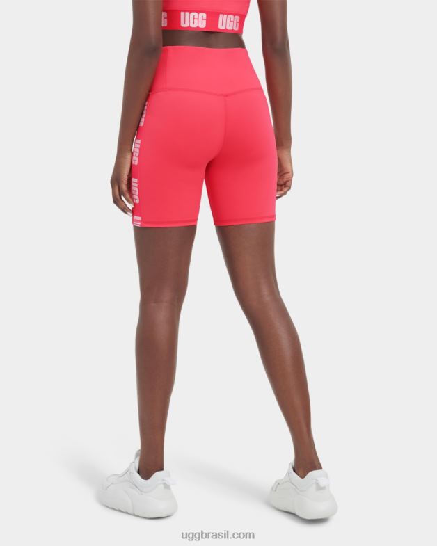 flamingo rosa 4VTTD2191 UGG mulheres short biker logo hayleigh