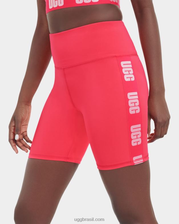 flamingo rosa 4VTTD2191 UGG mulheres short biker logo hayleigh