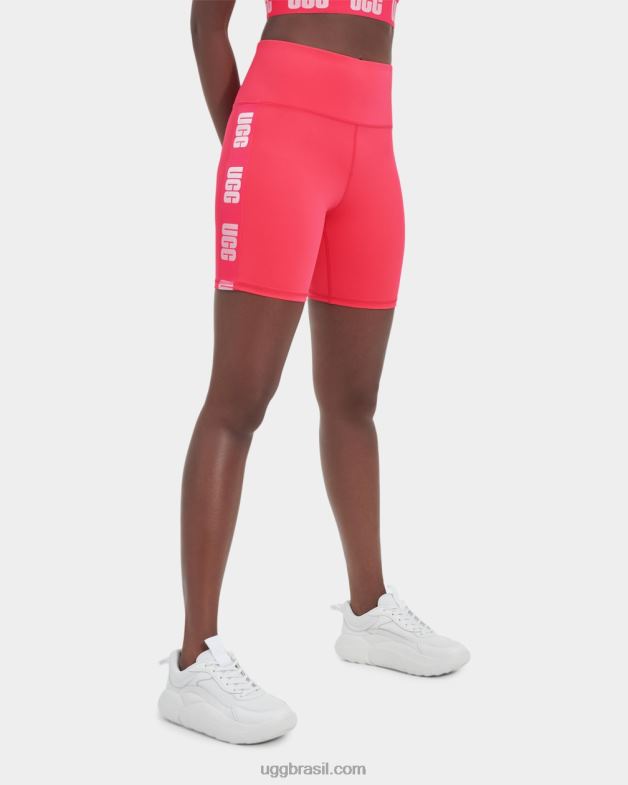 flamingo rosa 4VTTD2191 UGG mulheres short biker logo hayleigh