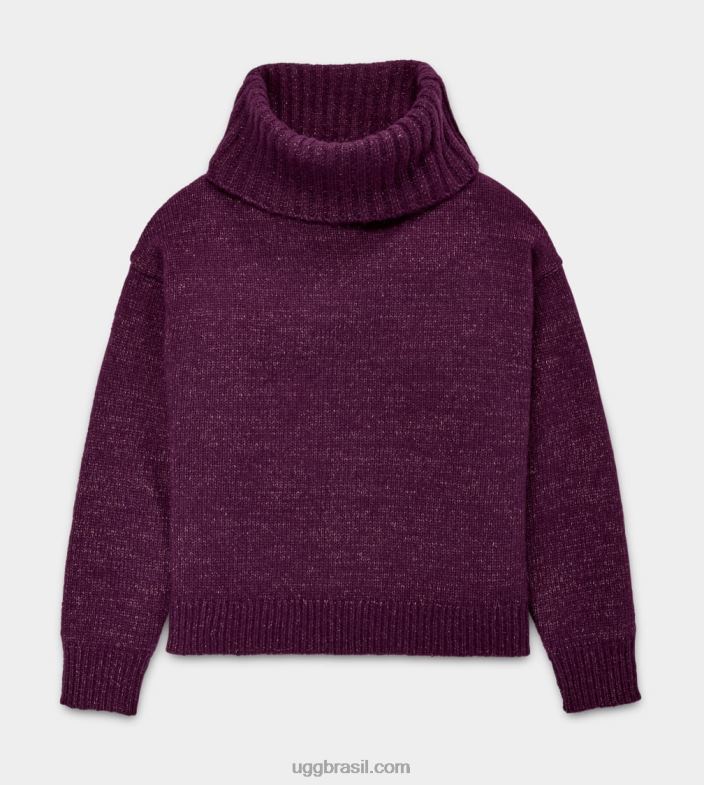 ameixa profunda 4VTTD1127 UGG mulheres suéter gola alta lylah metalizado