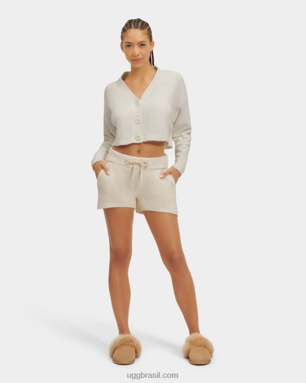 creme 4VTTD931 UGG mulheres cardigã cropped nyomi