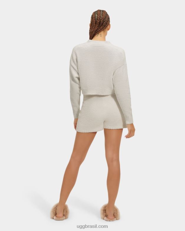 creme 4VTTD931 UGG mulheres cardigã cropped nyomi