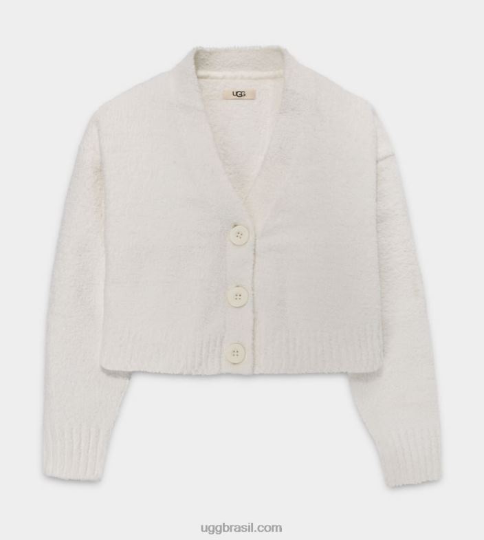 creme 4VTTD931 UGG mulheres cardigã cropped nyomi