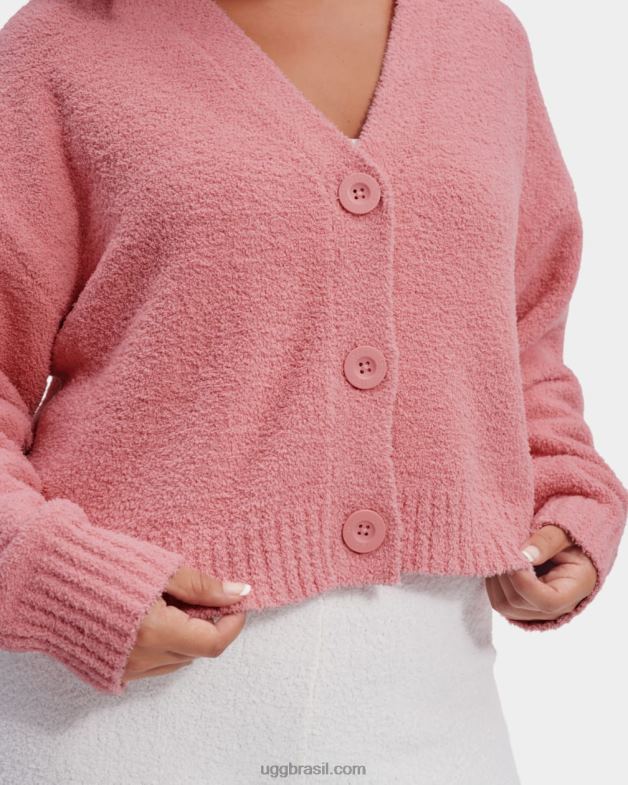 horizonte rosa 4VTTD934 UGG mulheres cardigã cropped nyomi