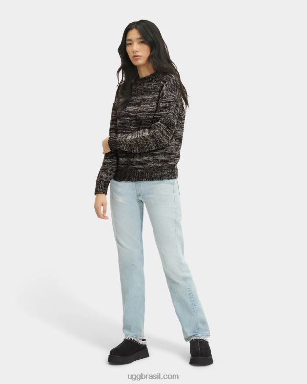 multi tinta 4VTTD1064 UGG mulheres suéter gola redonda avianna