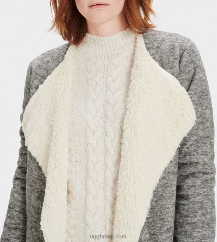 urze cinza 4VTTD112 UGG mulheres cardigan xale abriana