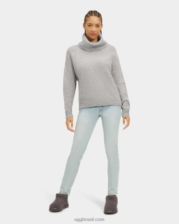 urze cinza 4VTTD91 UGG mulheres suéter gola alta lylah