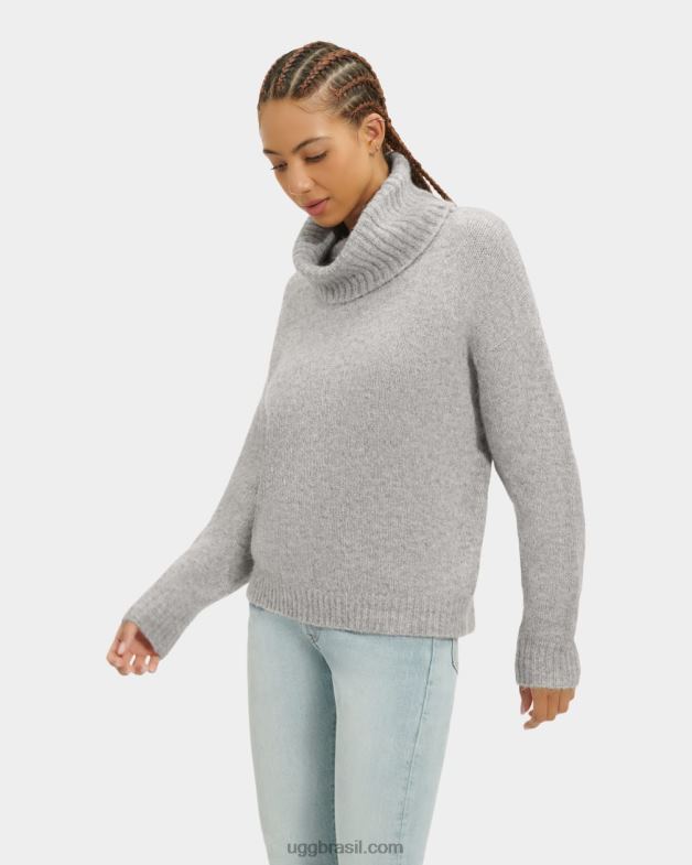 urze cinza 4VTTD91 UGG mulheres suéter gola alta lylah