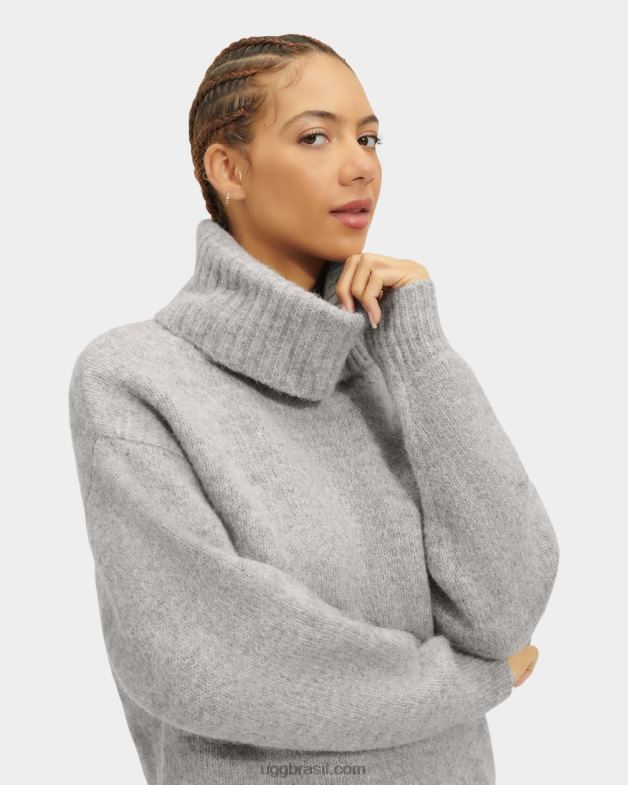 urze cinza 4VTTD91 UGG mulheres suéter gola alta lylah
