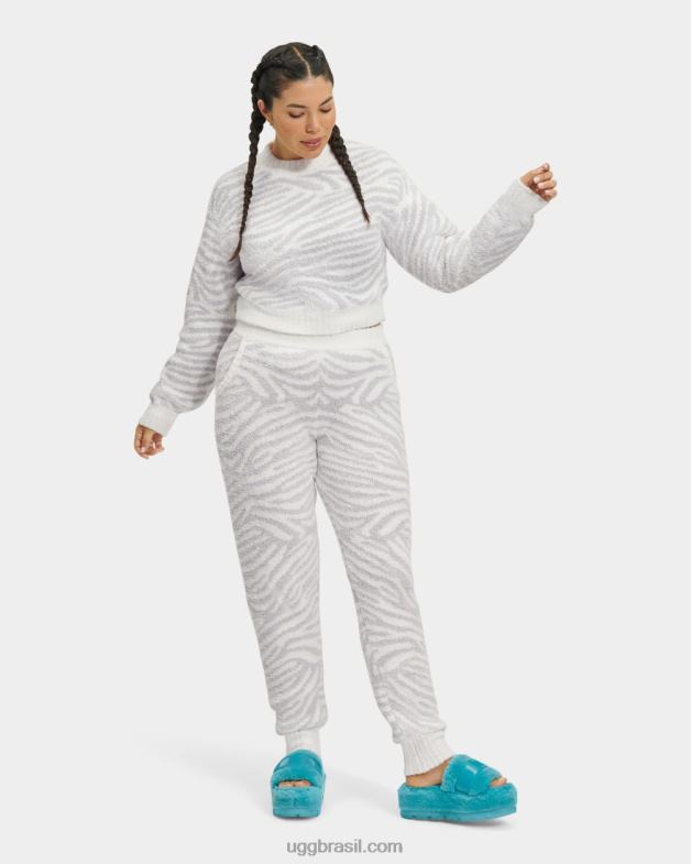 zebra cinza metálica 4VTTD1157 UGG mulheres suéter gola careca heddie