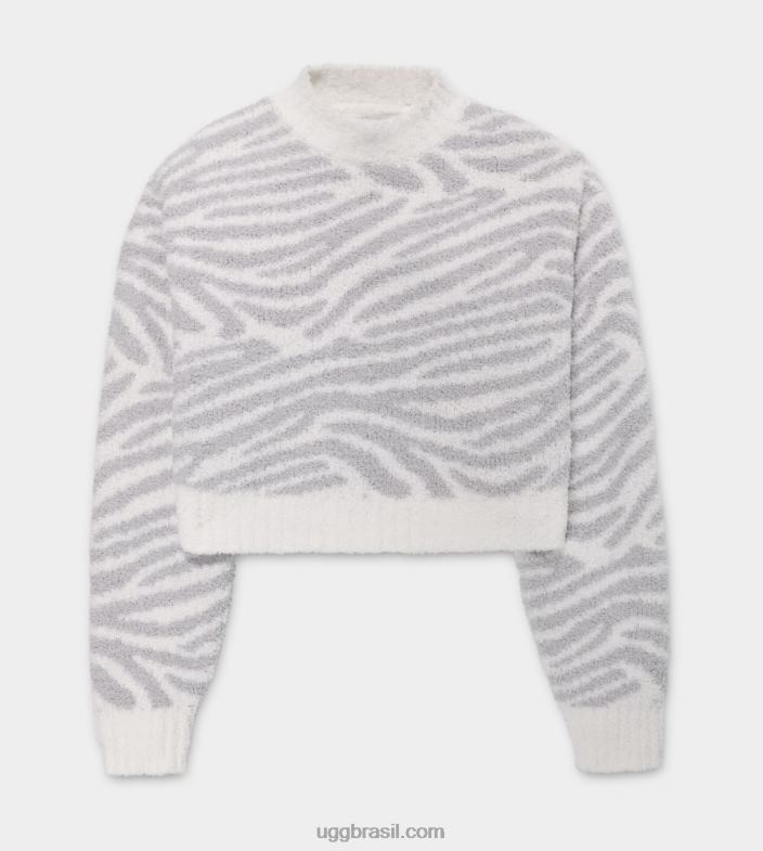 zebra cinza metálica 4VTTD1157 UGG mulheres suéter gola careca heddie