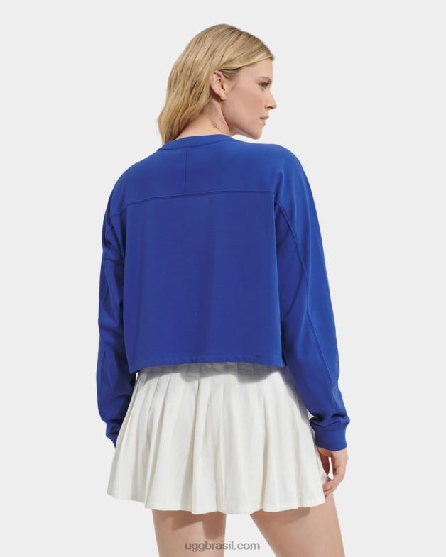 azul 4VTTD2172 UGG mulheres top cropped manga longa delylah