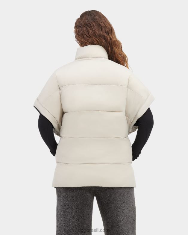 preto/castelo 4VTTD1221 UGG mulheres colete puffer reversível sydnee