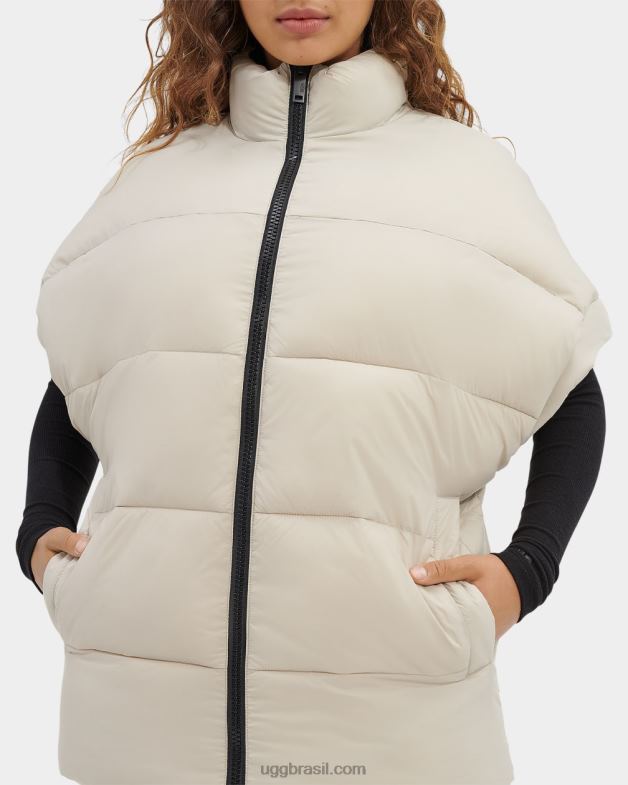 preto/castelo 4VTTD1221 UGG mulheres colete puffer reversível sydnee