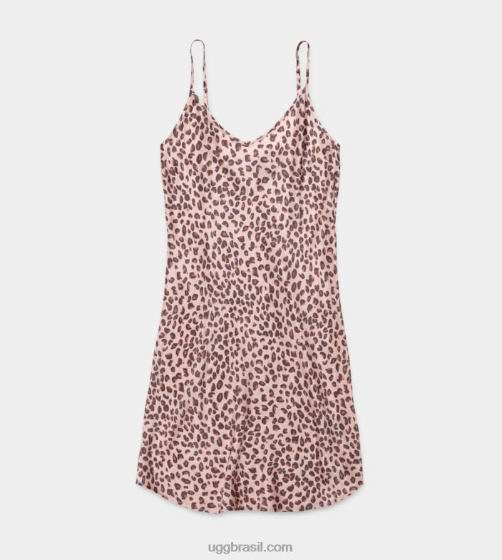 blush de leopardo 4VTTD1319 UGG mulheres vestido deslizante theda