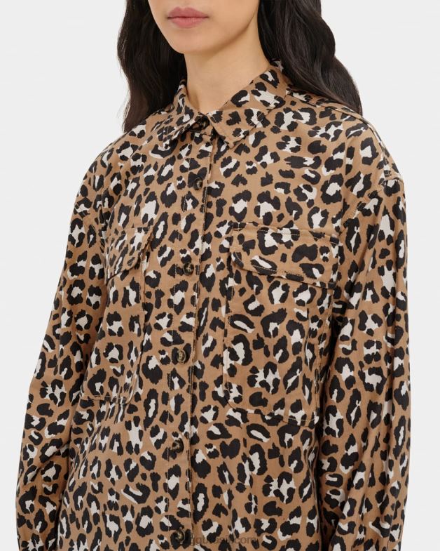 estampa de leopardo 4VTTD1147 UGG mulheres vestido oversized addley