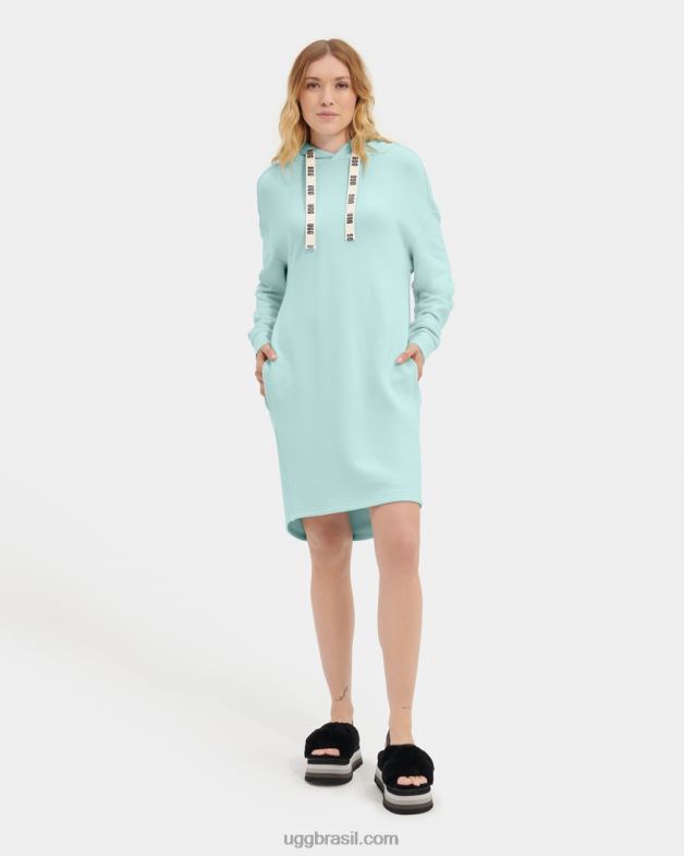 lago cristalino 4VTTD1326 UGG mulheres vestido com capuz aderyn