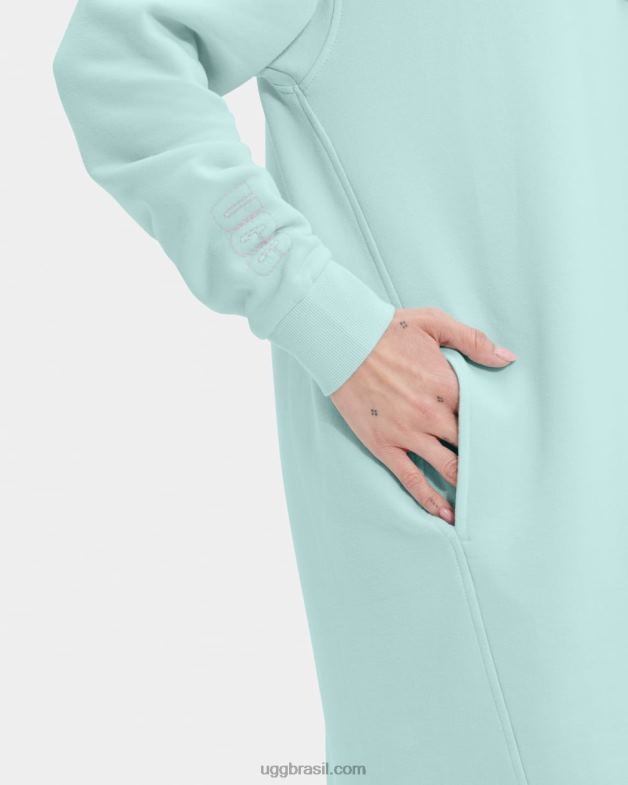 lago cristalino 4VTTD1326 UGG mulheres vestido com capuz aderyn