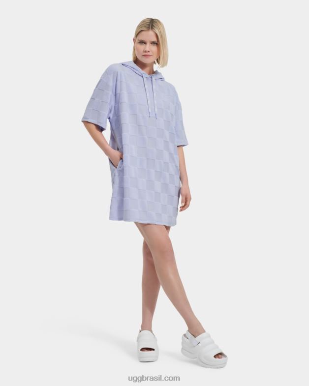 névoa do oceano 4VTTD873 UGG mulheres cheque de vestido com capuz kassey