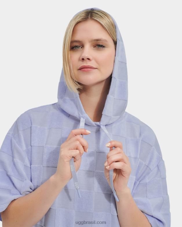 névoa do oceano 4VTTD873 UGG mulheres cheque de vestido com capuz kassey