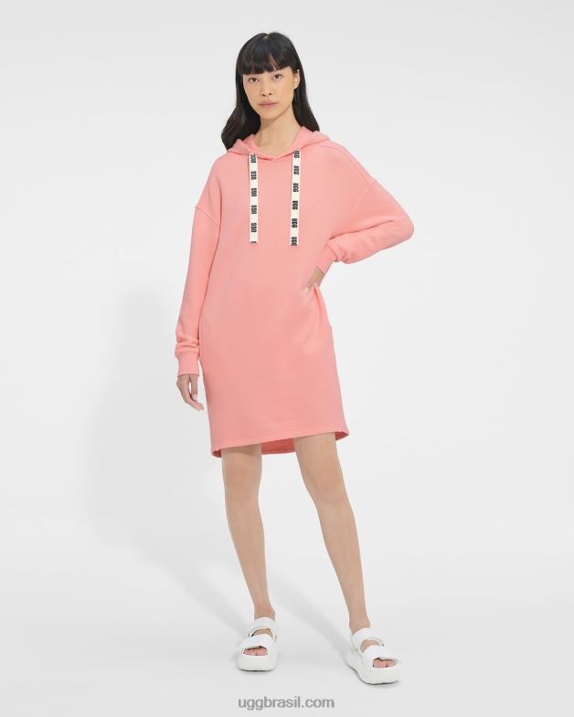 opala rosa 4VTTD1324 UGG mulheres vestido com capuz aderyn