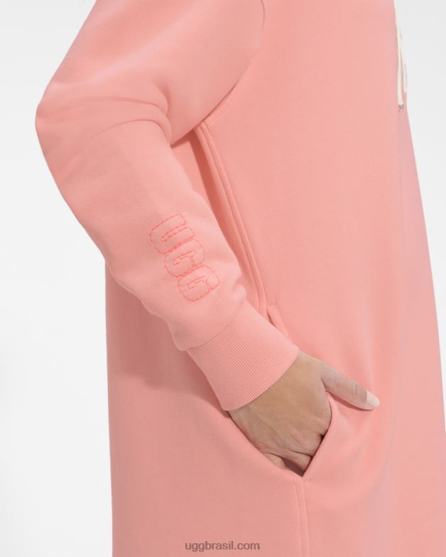 opala rosa 4VTTD1324 UGG mulheres vestido com capuz aderyn