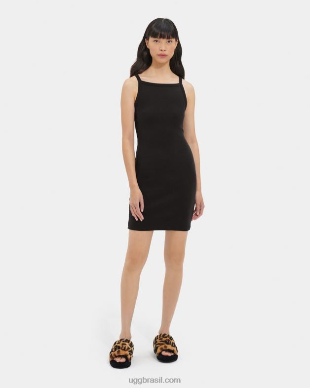 preto 4VTTD1315 UGG mulheres vestido com nervuras hatchell