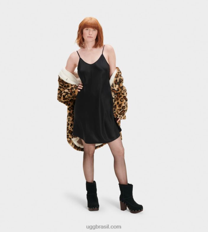 preto 4VTTD1320 UGG mulheres vestido deslizante theda
