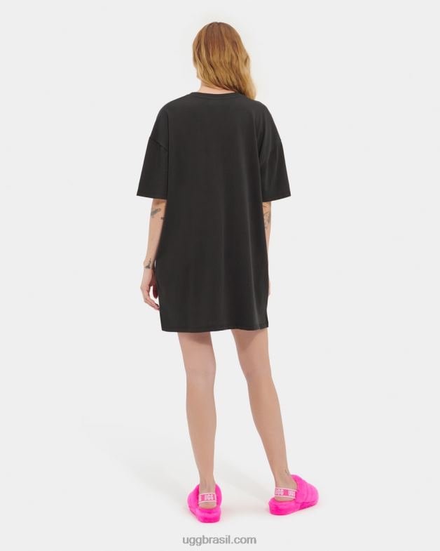 preto 4VTTD179 UGG mulheres gráfico de vestido de camiseta zoey