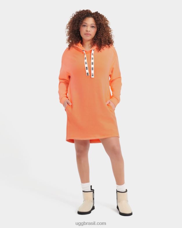 sorvete de laranja 4VTTD1327 UGG mulheres vestido com capuz aderyn