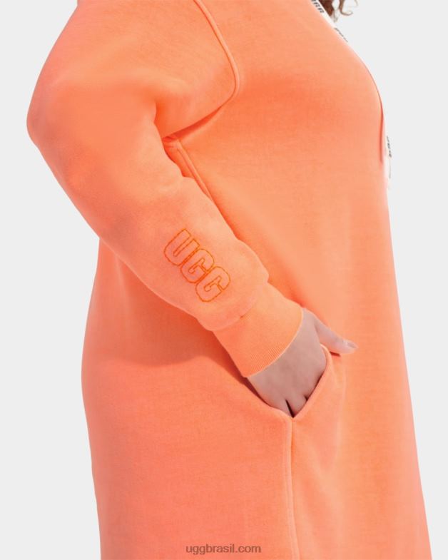 sorvete de laranja 4VTTD1327 UGG mulheres vestido com capuz aderyn