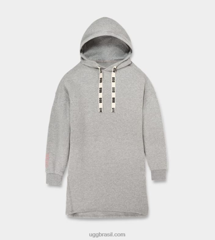 urze cinza 4VTTD1325 UGG mulheres vestido com capuz aderyn